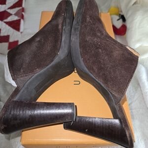 Elegant Brown Suede Women's Shoes Mules Clogs